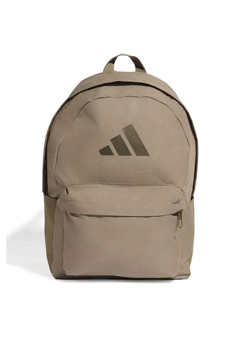 Adidas Classic 3 Bar Logo Backpack Khaki Brown Unisex ADIDAS CORE | Backpacks | KQ6742-